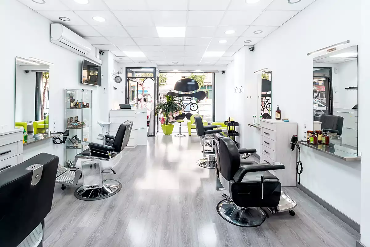 High end luxury barbershop inside look